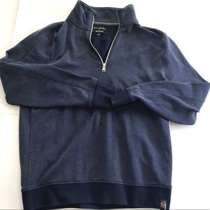 Banana Republic men size L sweater 1/4 zip poly blend 
Excellent condition